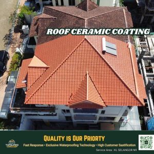 Roof ceramic coating applied to protect newly renovated Mont Kiara home from leaks