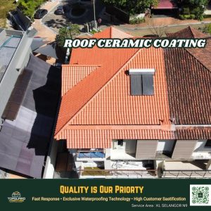 Roof ceramic coating applied to protect newly renovated Mont Kiara home from leaks