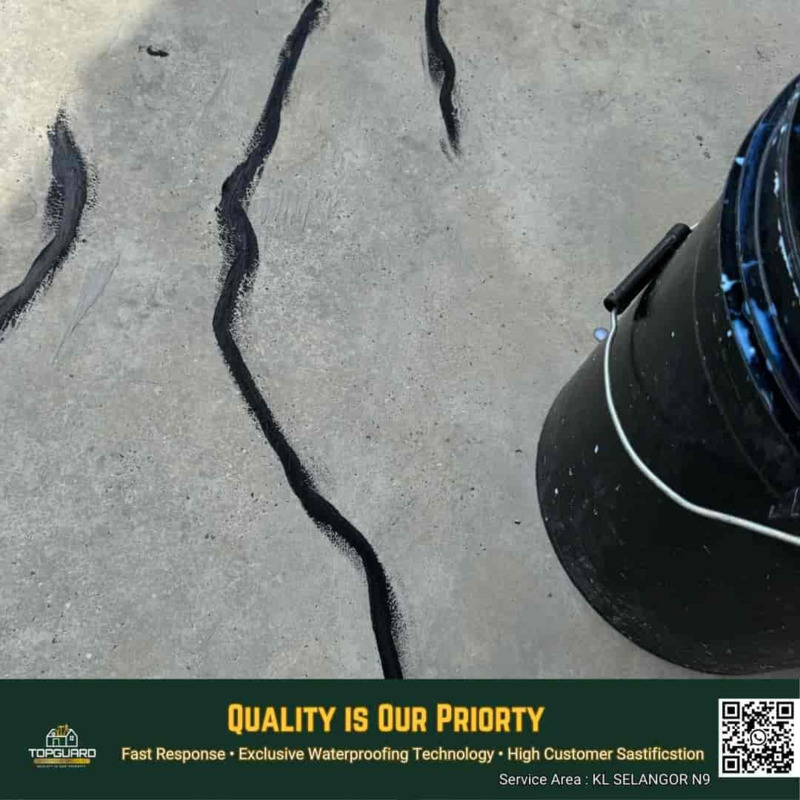 Covering cracks on balcony floors