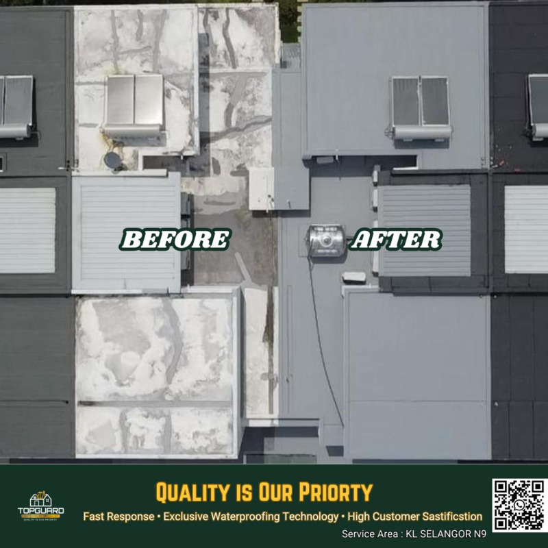 PU acrylic waterproof coating on roof