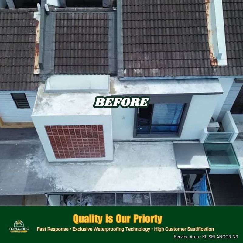 TopGuard Puchong house roof before repair