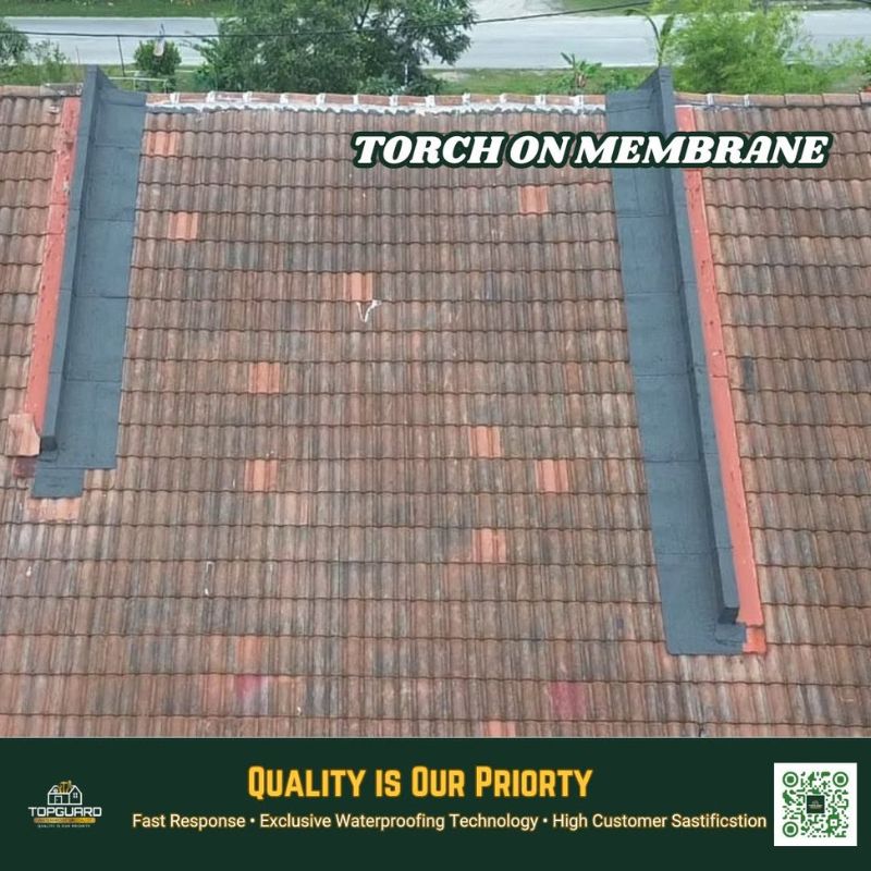 TopGuard roof channel membrane work in Mahkota Cheras