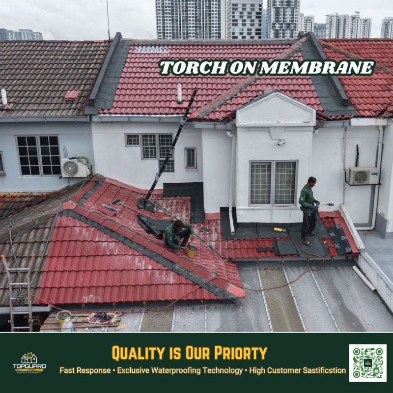 TopGuard roof repair in Putra Heights work progress