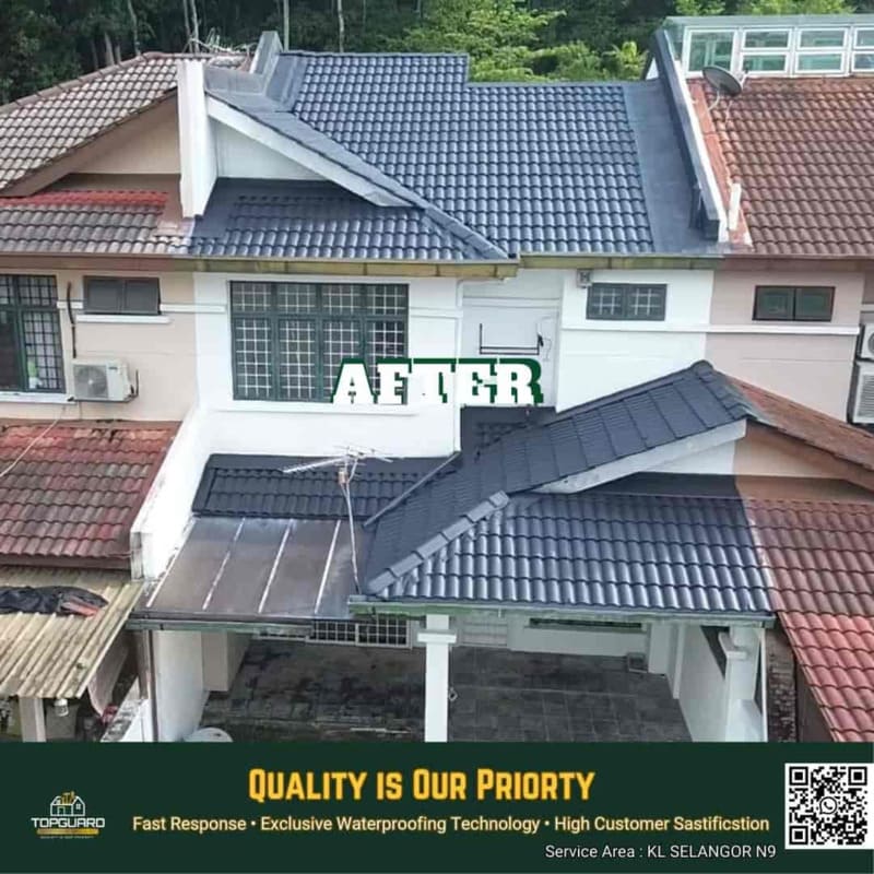 TopGuard’s 5-year warranty of waterproofing protection for house in Selangor